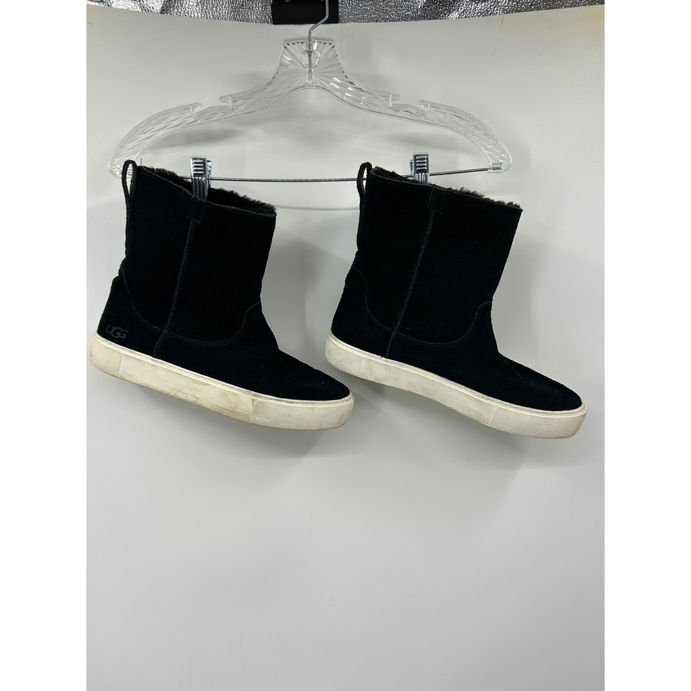 UGG Olive Suede Mid Top Sneaker Boots Black 1112284 Women 9.5